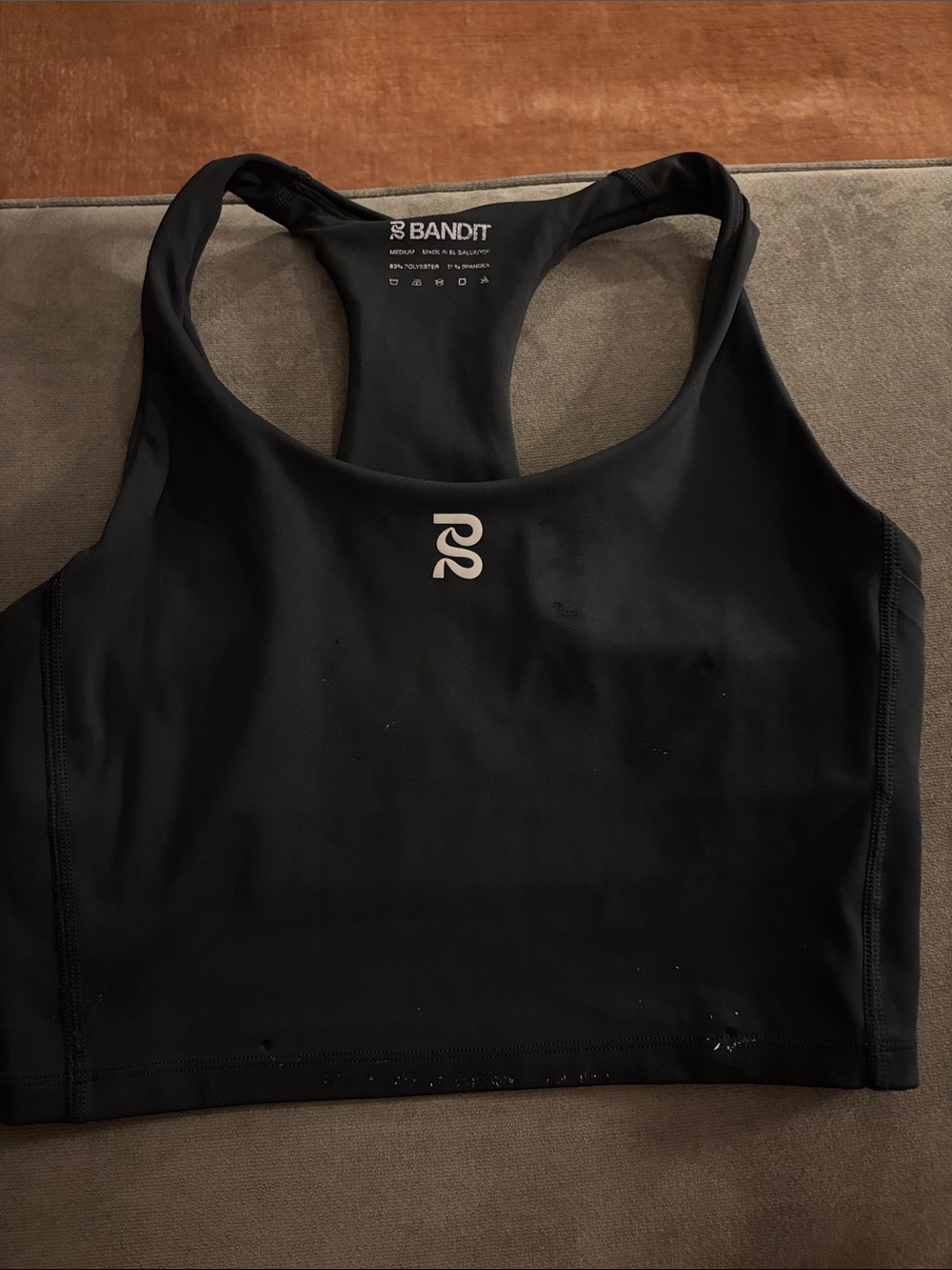 Bandit Black Racerback Crop Tank Top